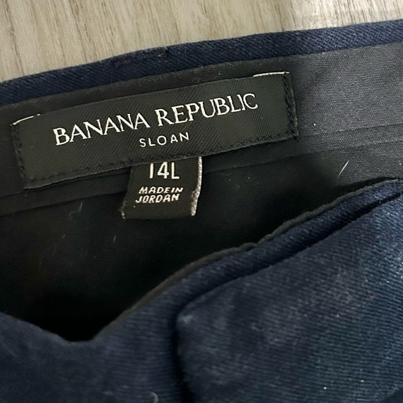 Banana Republic Sloan Fit Chino Ankle Pants Stretch Mid Rise Size 14 Long Tall - Picture 3 of 10
